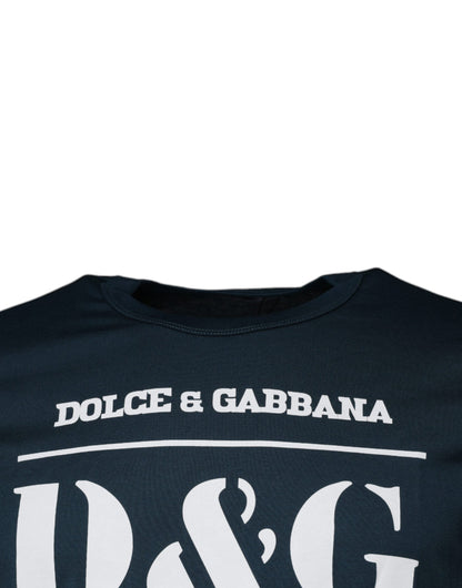 Dolce & Gabbana Dark Blue D&G King Of Love Crew Neck T-shirt