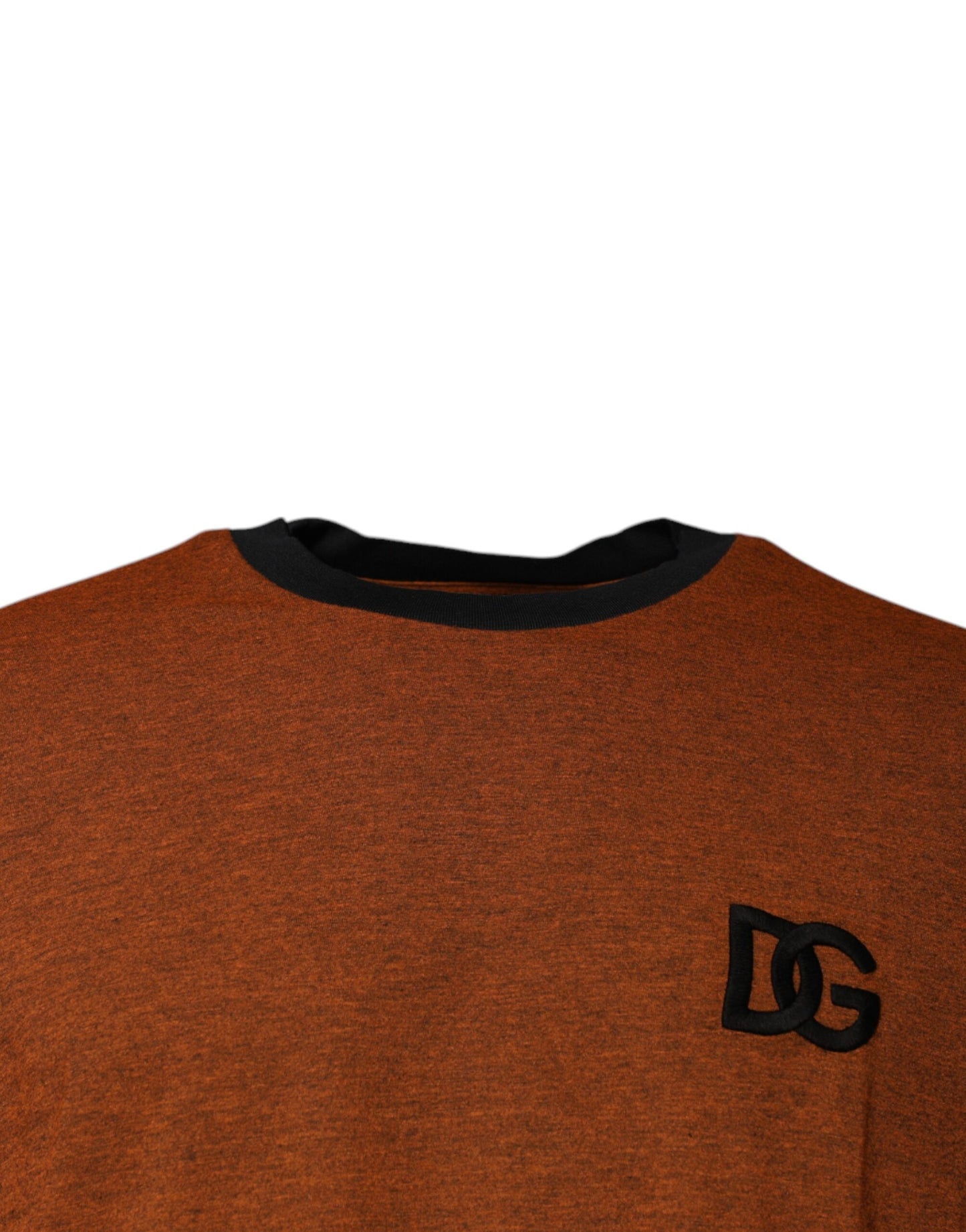 Dolce & Gabbana Brown DG Logo Cotton Crew Neck T-shirt