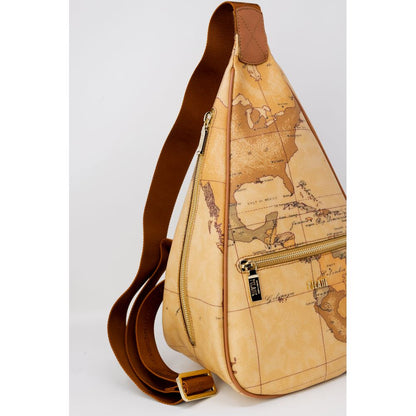 Alviero Martini Prima Classe Brown Cotton Backpack