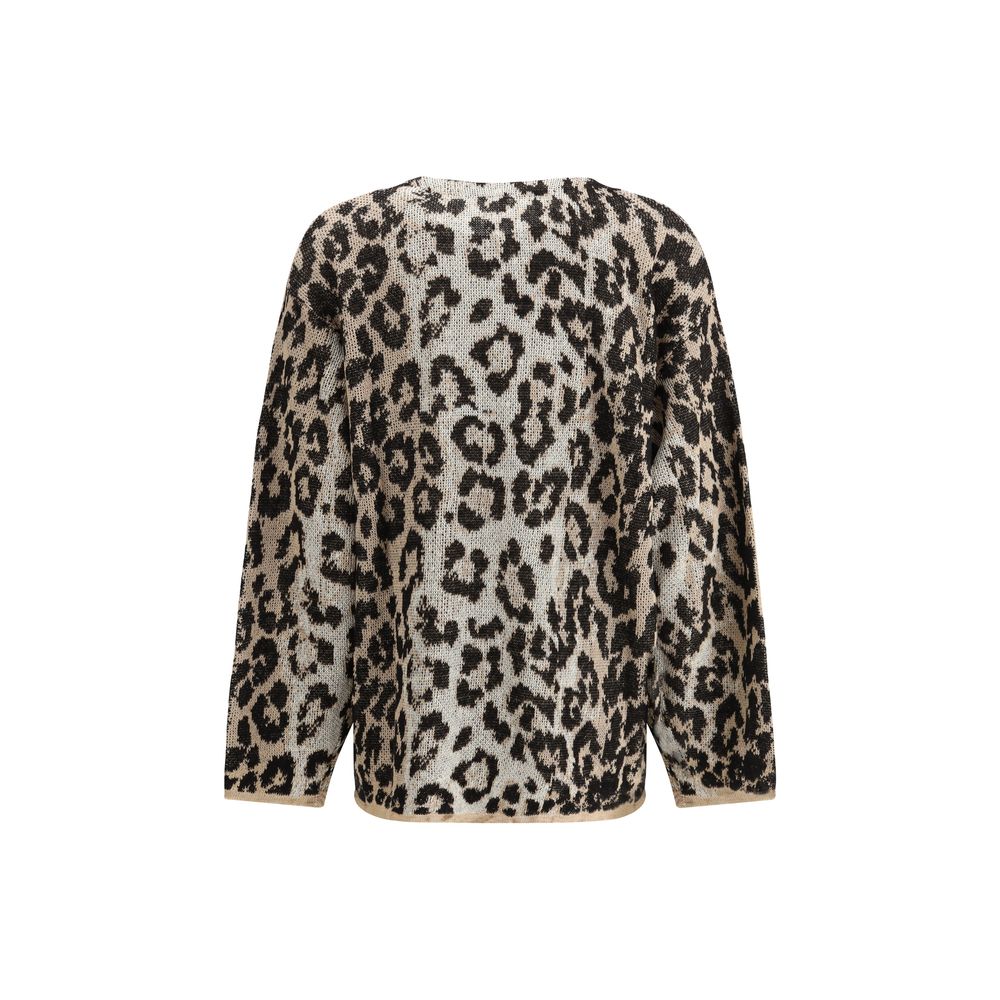 R13 Leopard Boyfriend Cardigan