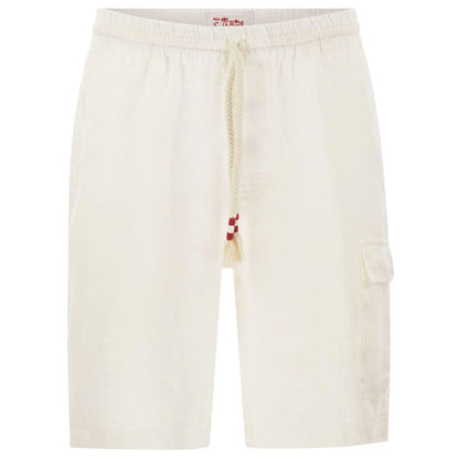 MC2 Saint Barth White Linen Short