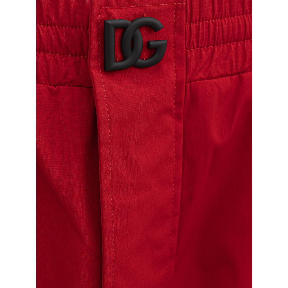 Dolce & Gabbana Red Polyamide Jeans & Pant