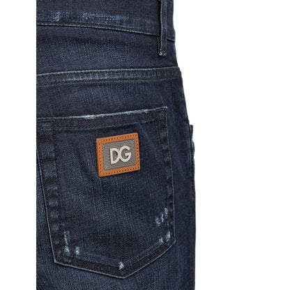 Dolce & Gabbana Blue Cotton Jeans & Pant