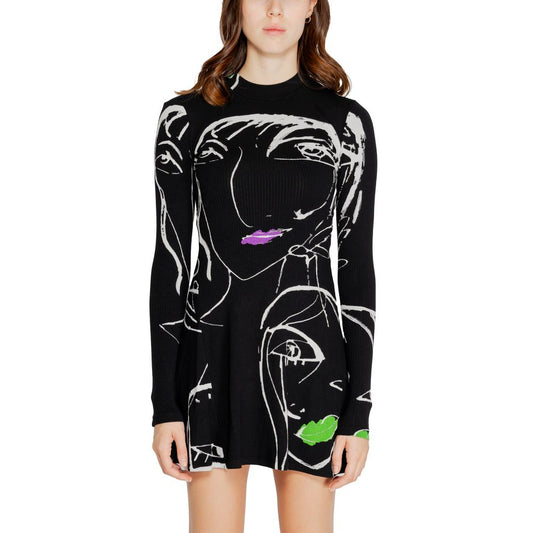 Desigual Black Viscose Dress