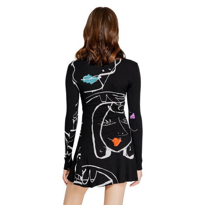 Desigual Black Viscose Dress