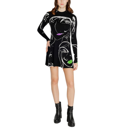 Desigual Black Viscose Dress