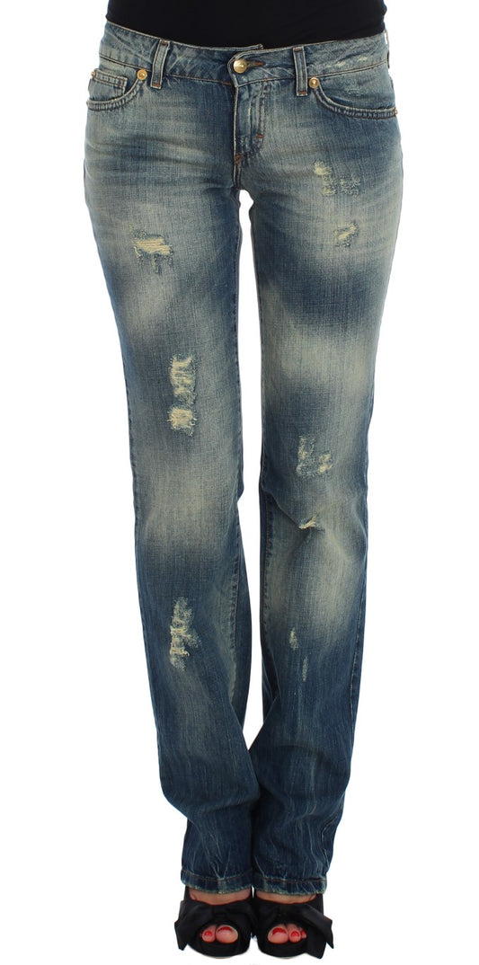 Cavalli Sleek Flair Leg Low Waist Denim - Obsession Luxury