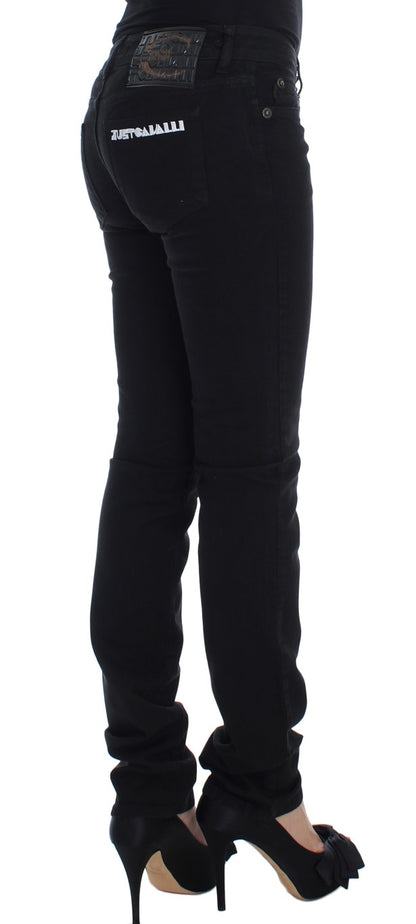 Cavalli Chic Slim Skinny Black Jeans - Obsession Luxury