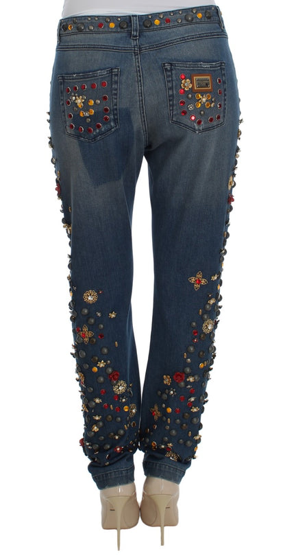 Dolce & Gabbana Enchanted Sicily Embellished Boyfriend Jeans - Obsession Luxury