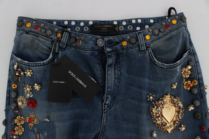 Dolce & Gabbana Enchanted Sicily Embellished Boyfriend Jeans - Obsession Luxury