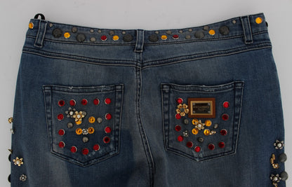 Dolce & Gabbana Enchanted Sicily Embellished Boyfriend Jeans - Obsession Luxury