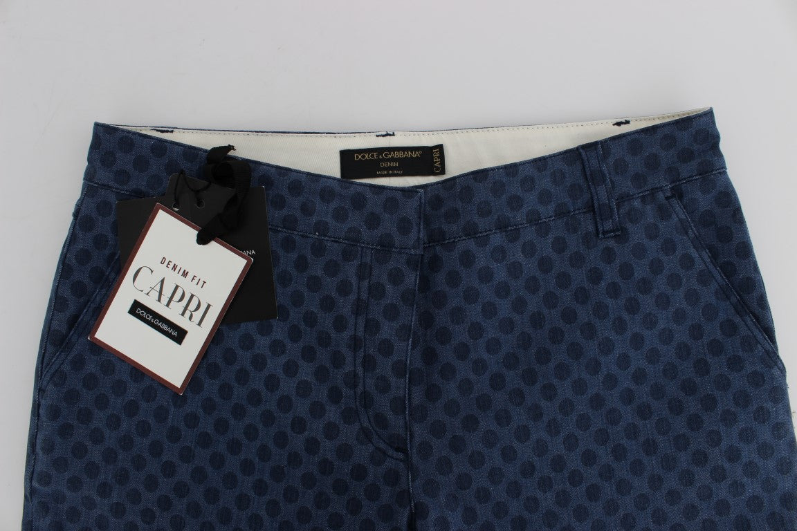 Dolce & Gabbana Polka Dotted Capri Stretch Jeans - Obsession Luxury