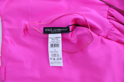 Dolce & Gabbana Elegant Silk Full Length Pink Sheath Dress - Obsession Luxury