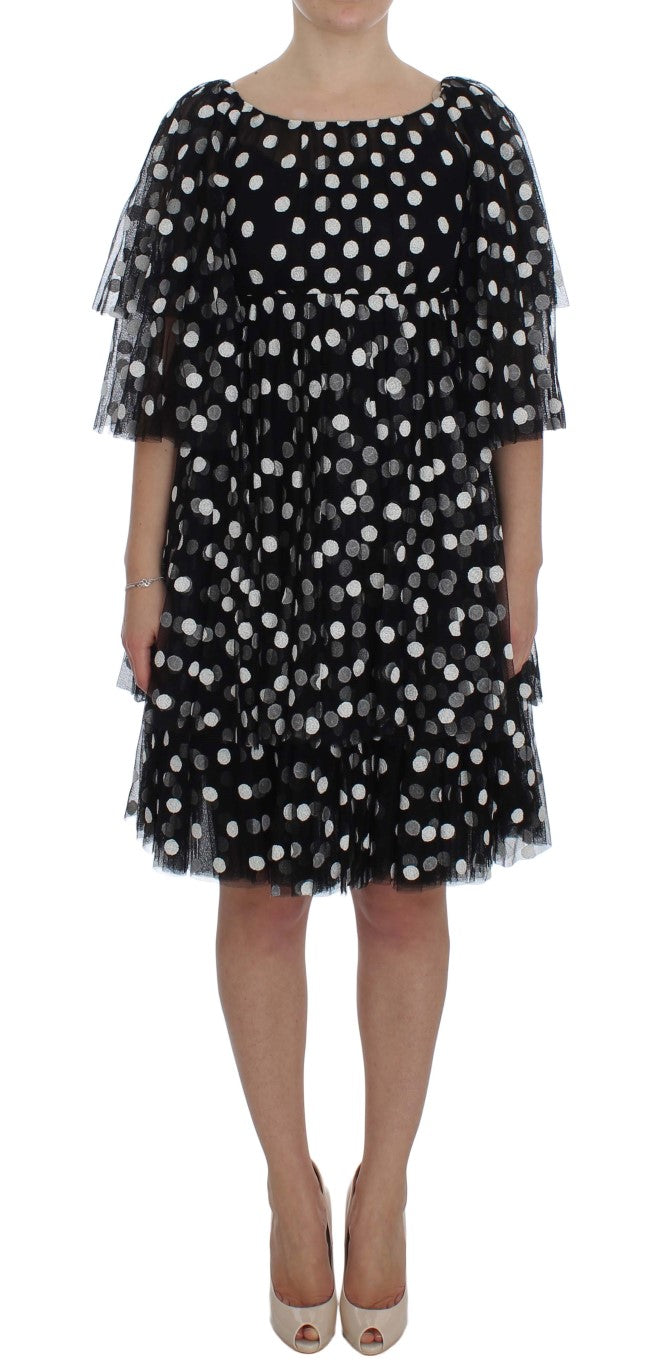 Dolce & Gabbana Elegant Polka Dotted Ruffled Dress - Obsession Luxury