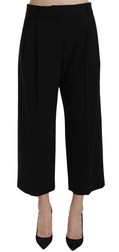 Dolce & Gabbana Elegant Black Cotton Trousers