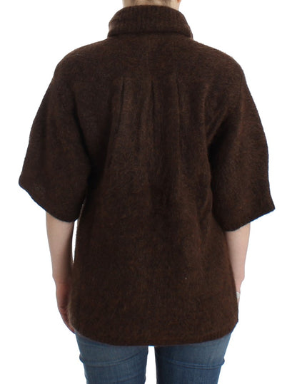 Cavalli Elegant Short Sleeved Brown Cardigan - Obsession Luxury