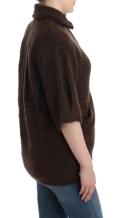 Cavalli Elegant Short Sleeved Brown Cardigan - Obsession Luxury