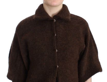 Cavalli Elegant Short Sleeved Brown Cardigan - Obsession Luxury